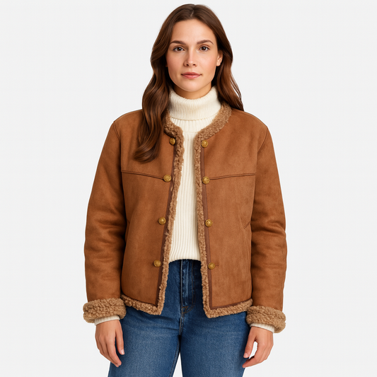 Mistrève | Veste Sherpa Suédine pour Femme – Confort Douillet & Style Citadin