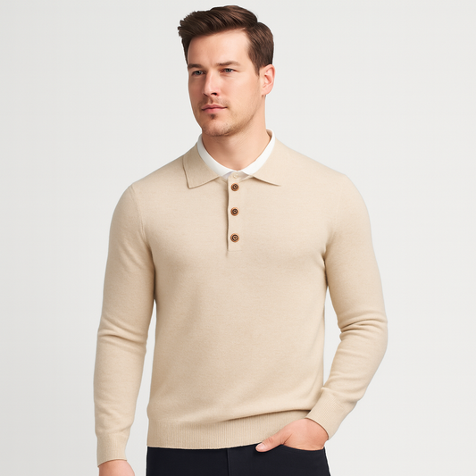 Mistrève | Pull Polo Homme en Laine – Douceur Légère et Élégance Intemporelle
