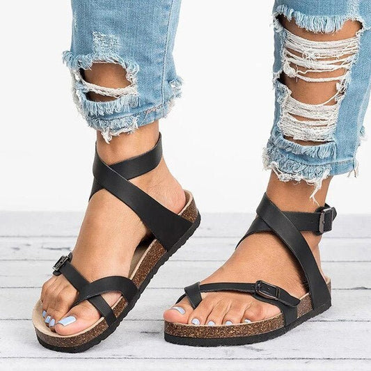 Véronique™ – Odette – Sandales à Boucle en Similicuir