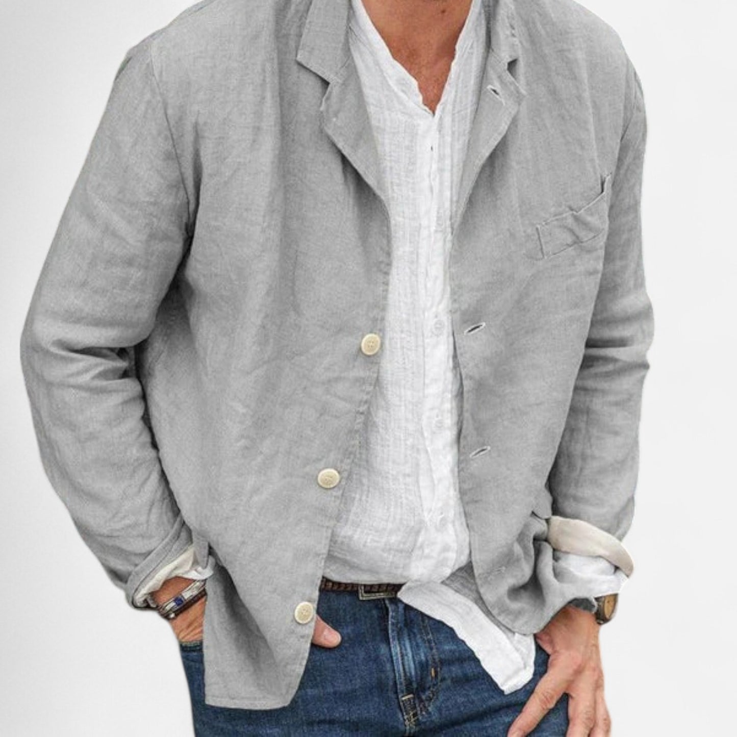 Mistrève | Blazer en Lin pour Homme – Raffinement Estival, Élégance Sans Effort