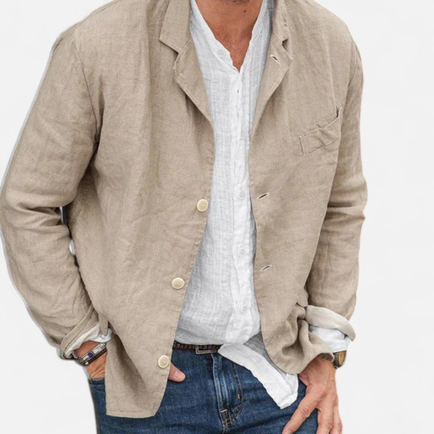 Mistrève | Blazer en Lin pour Homme – Raffinement Estival, Élégance Sans Effort