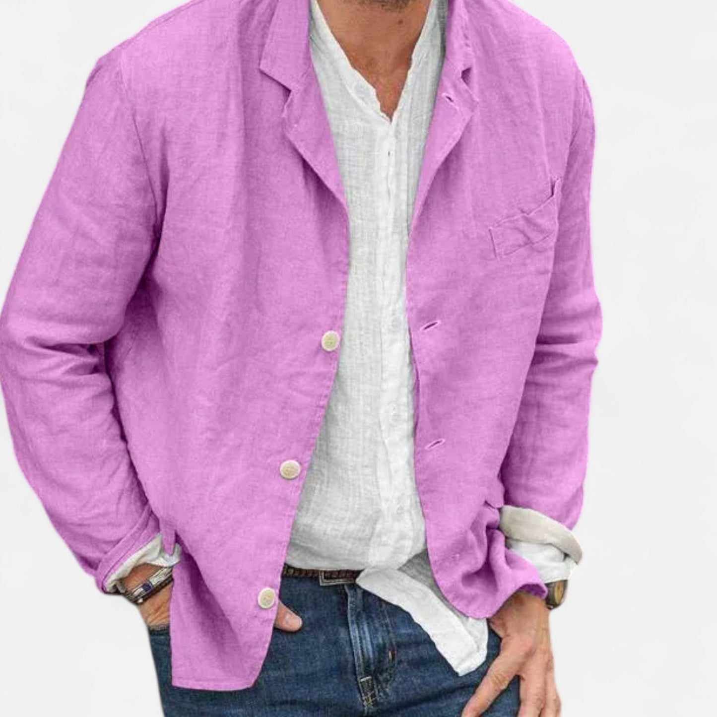 Mistrève | Blazer en Lin pour Homme – Raffinement Estival, Élégance Sans Effort