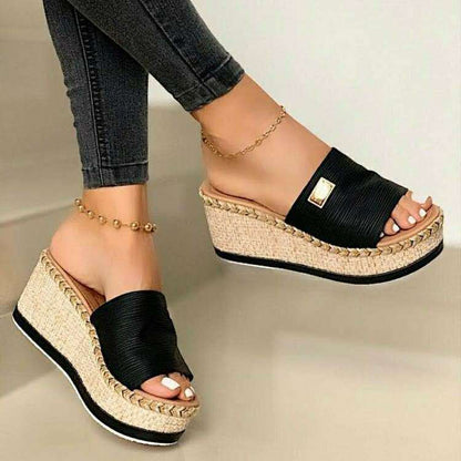 Vanessa™ – Sandales à Talon Wedge de Plage pour Femmes