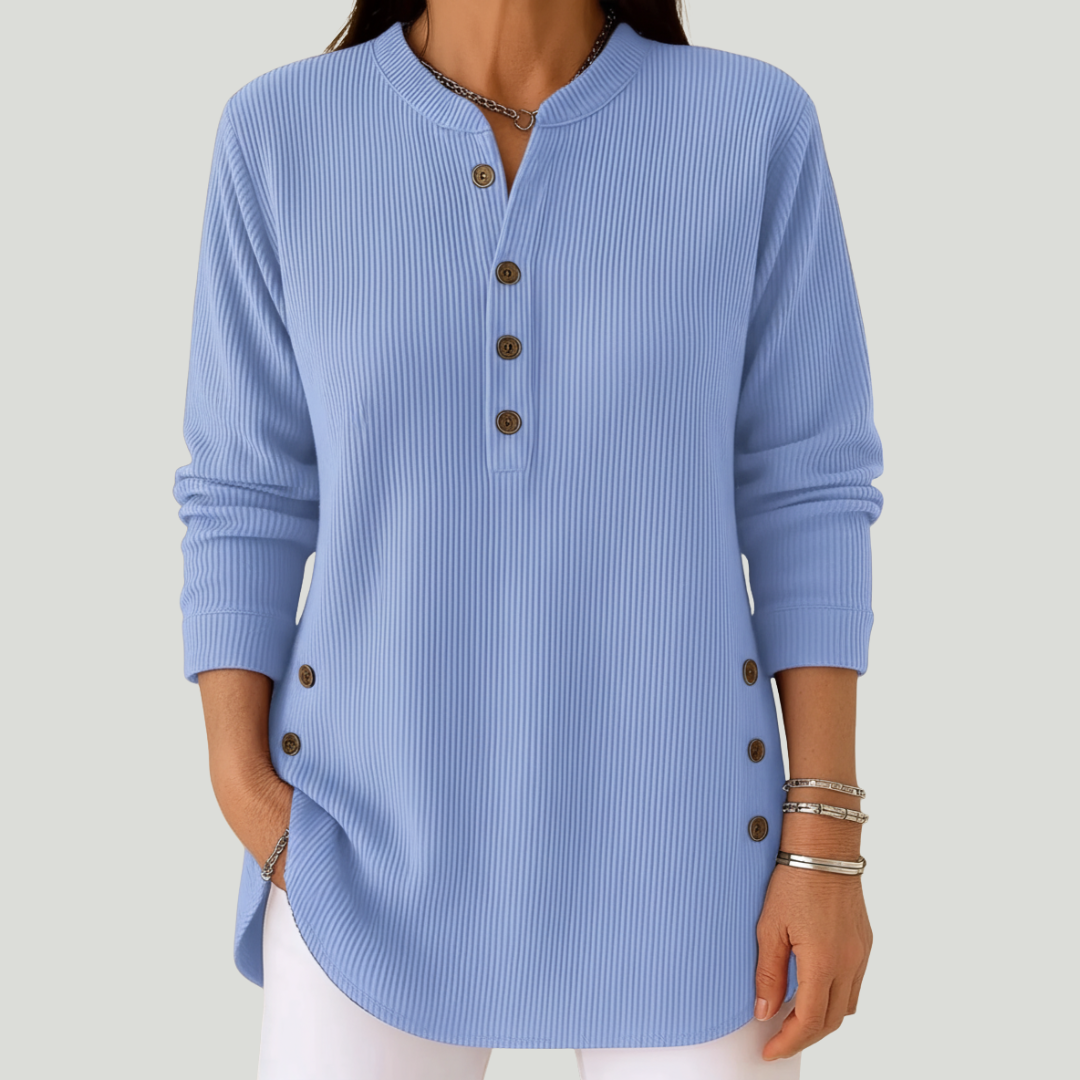 Emmy | Pull en tricot uni à manches longues