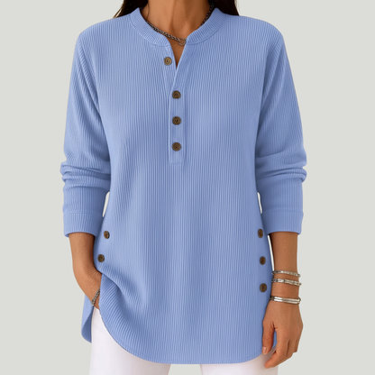 Emmy | Pull en tricot uni à manches longues