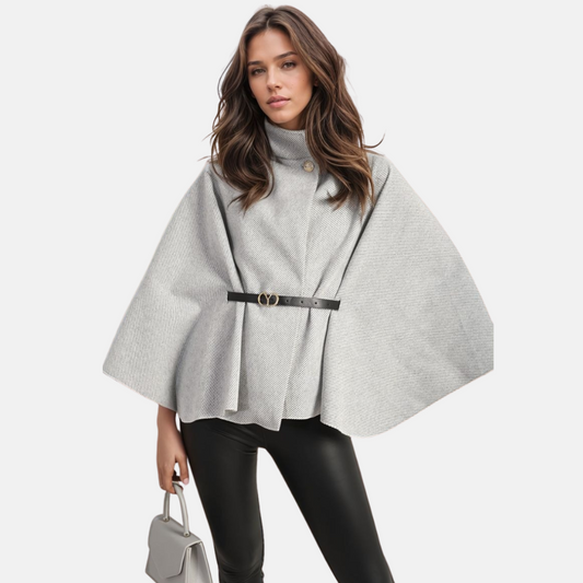 Mistrève | Manteau Femme – Col Haut Élégant & Ceinture Sophistiquée