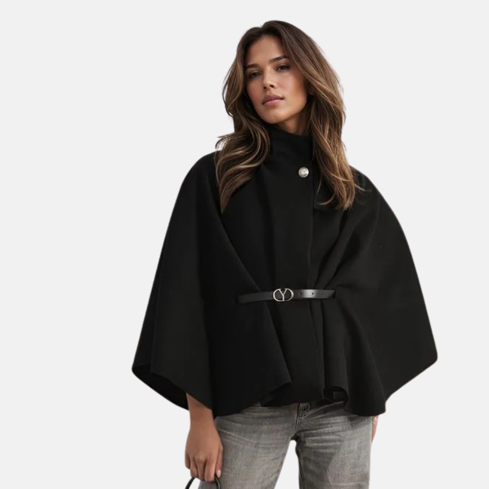 Mistrève | Manteau Femme – Col Haut Élégant & Ceinture Sophistiquée
