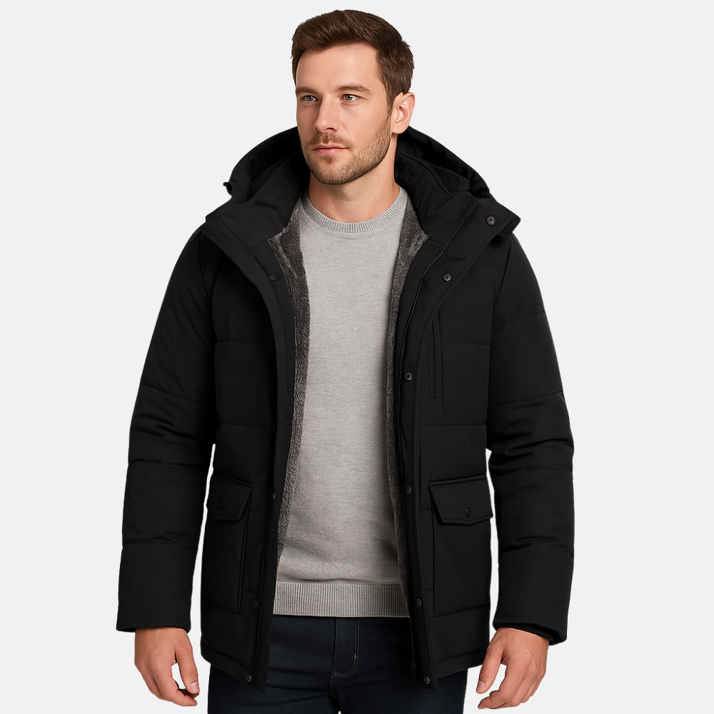 Mistrève | Parka Homme Chaude à Capuche Amovible – Protection Hivernale et Élégance Moderne