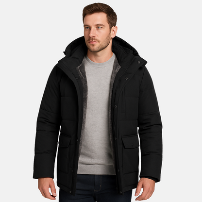 Mistrève | Parka Homme Chaude à Capuche Amovible – Protection Hivernale et Élégance Moderne