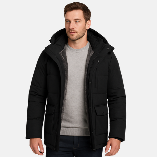 Mistrève | Parka Homme Chaude à Capuche Amovible – Protection Hivernale et Élégance Moderne