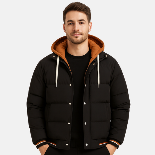 Mistrève | Veste Matelassée à Capuche Homme – Chaleur Quotidienne et Style Décontracté