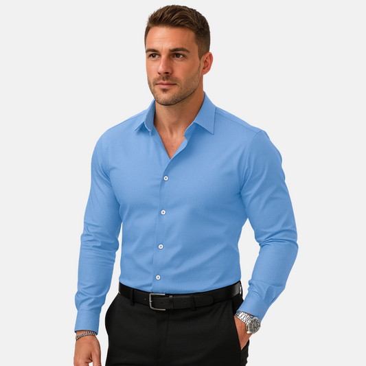 Mistrève | Chemise Homme Slim Fit Manches Longues – Élégance Formelle et Confort Moderne