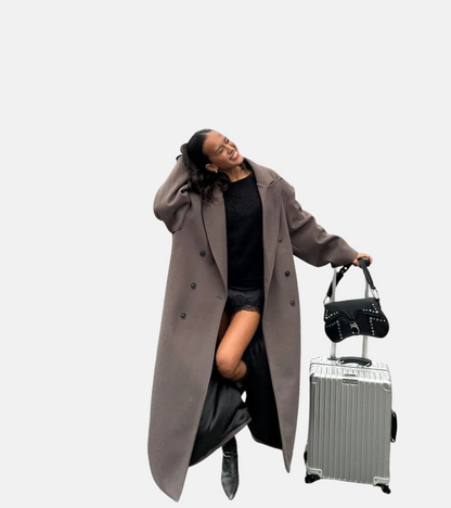 Mistrève | Manteau Oversize Femme Double-Boutonnage – Chaleur Élégante et Style Intemporel