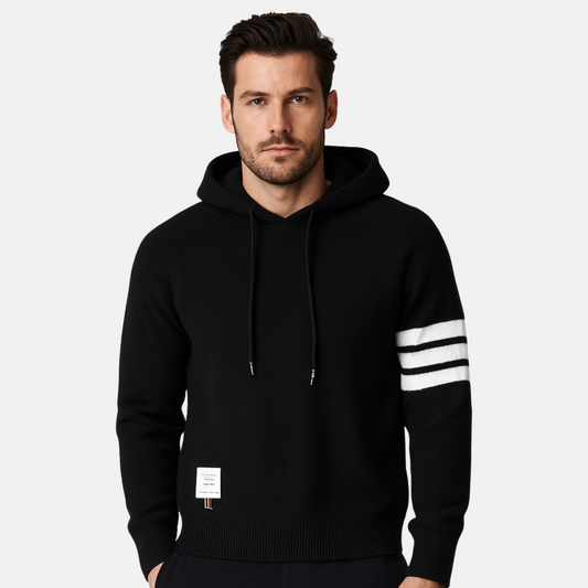 Mistrève | Pull à Capuche Homme Rayé – Confort Moderne et Élégance Décontractée