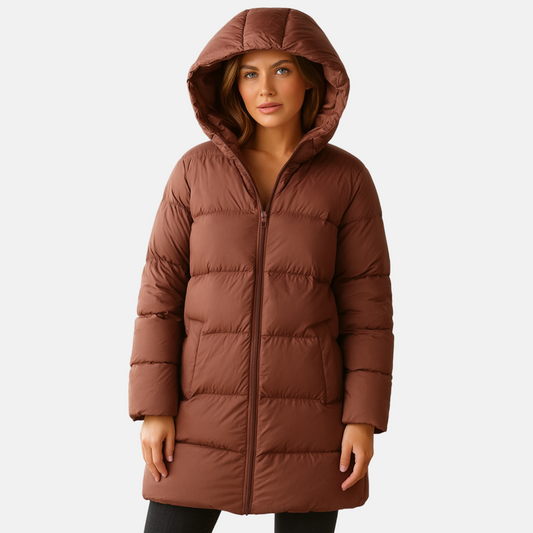 Mistrève | Doudoune Longue Femme à Capuche – Chaleur Optimale et Élégance Décontractée