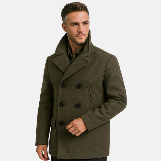 Mistrève | Manteau Long Homme Double-Boutonnage en Laine – Élégance Vintage & Chaleur Moderne