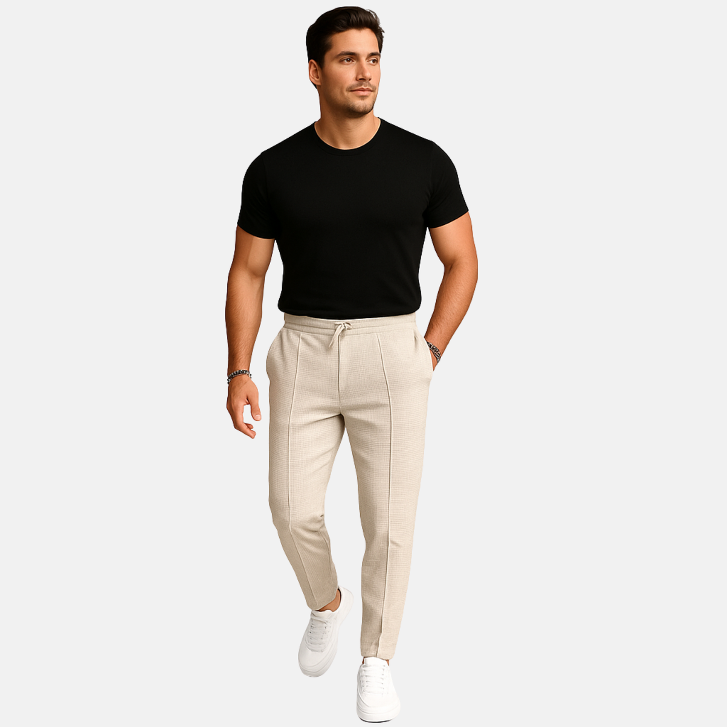 Mistrève | Pantalon texturé en maille gaufrée pour homme