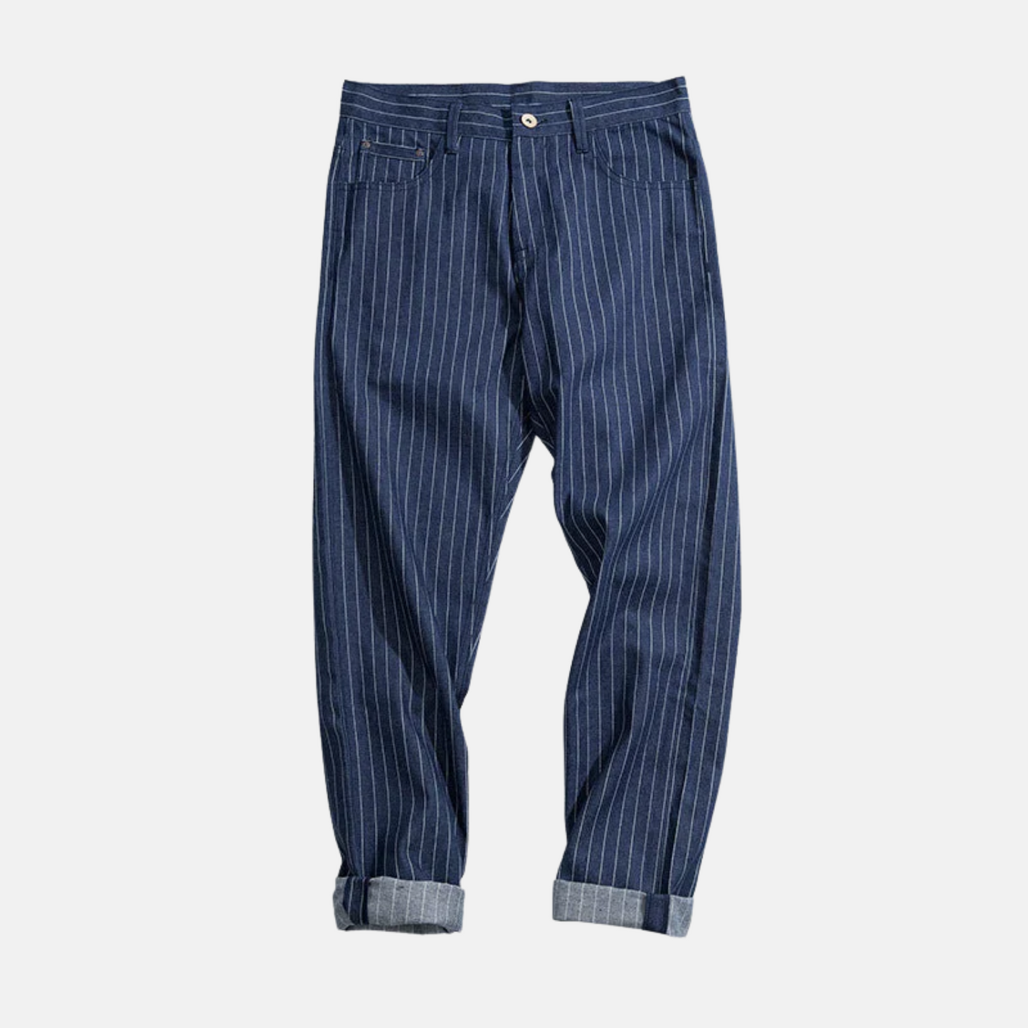 Mistrève | Jean en Denim Brut à Rayures – Vintage & Style Authentique