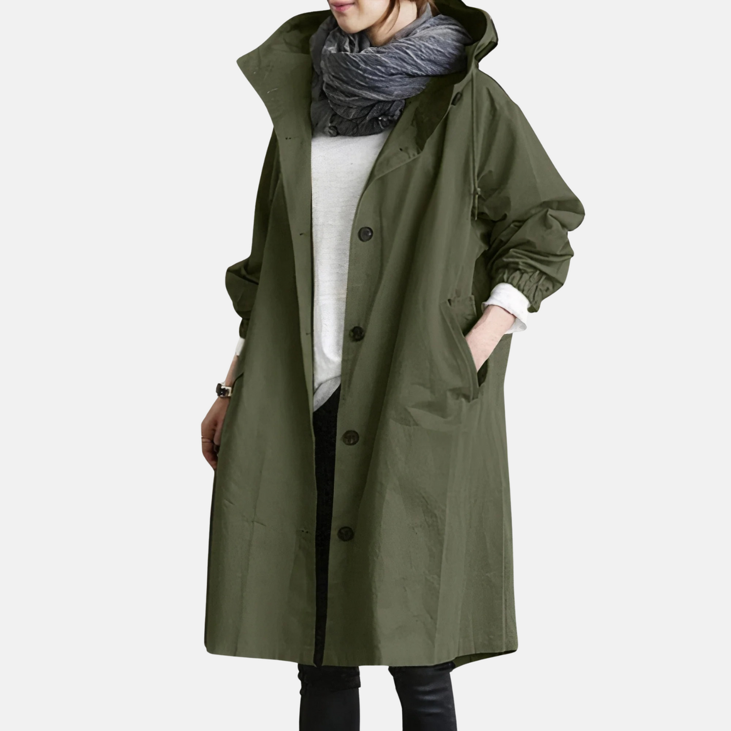Mistrève | Trench Coat Femme avec Coupe-Vent – Élégance Légère & Protection Imperméable