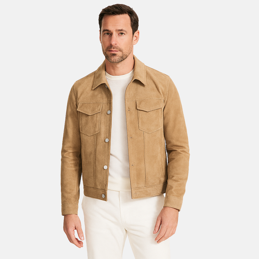 Mistrève | Veste en cuir suédé pour homme