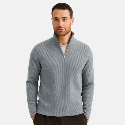 Mistrève | Pull Col Montant Zippé – Élégance Moderne et Confort d’Automne