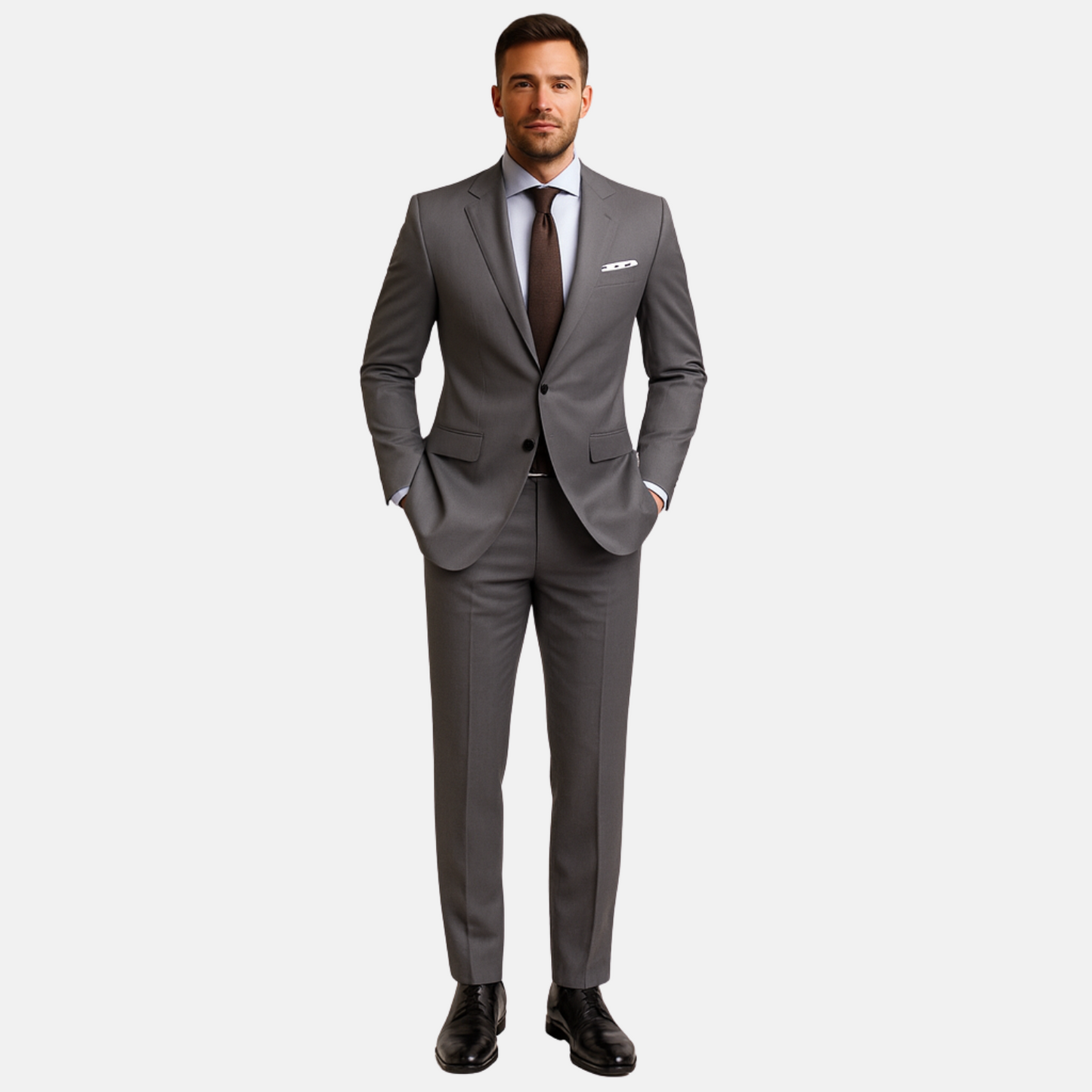 Mistrève | Costume Homme Gris 2 Pièces – Élégance Intemporelle pour Occasions Spéciales