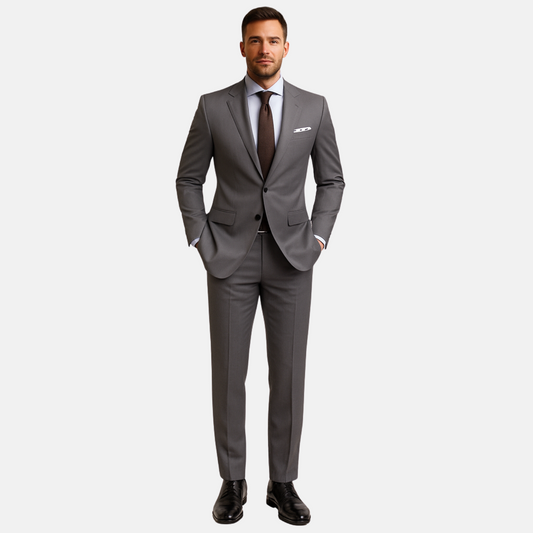 Mistrève | Costume Homme Gris 2 Pièces – Élégance Intemporelle pour Occasions Spéciales