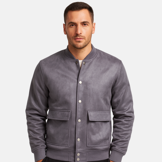 Mistrève | Blouson Homme en Suédine – Élégance Décontractée et Style Polyvalent
