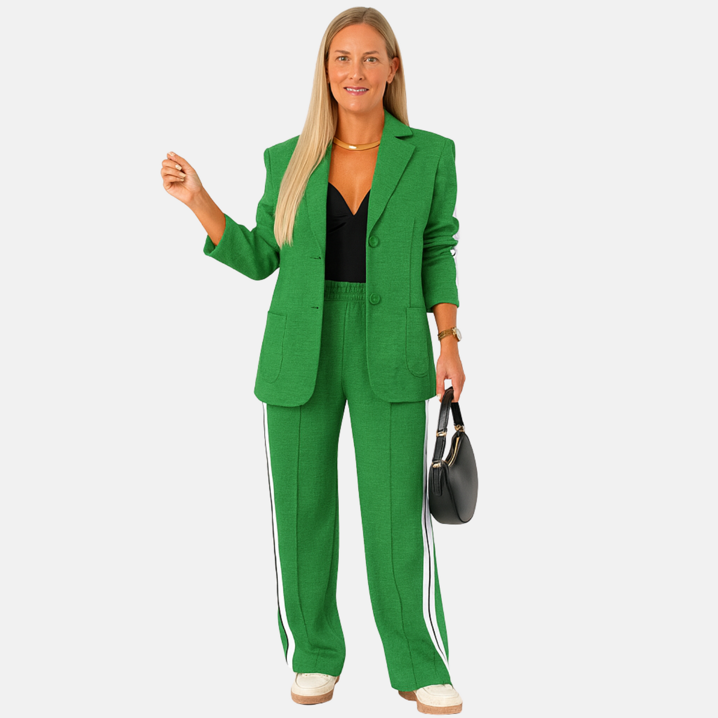 Mistrève | Ensemble élégant femme – blazer chic et pantalon rayé