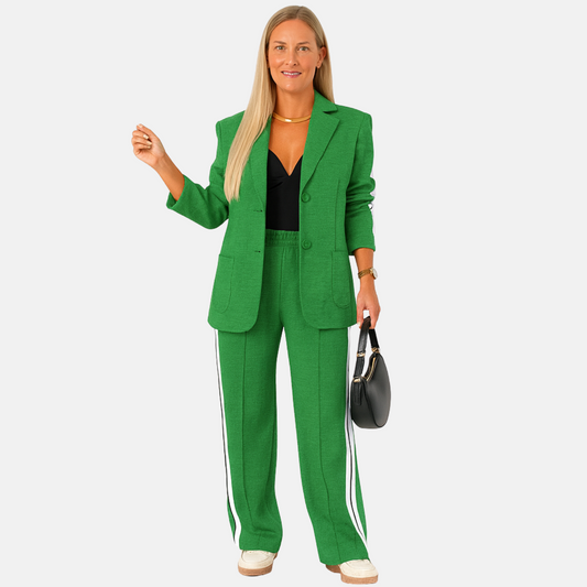 Mistrève | Ensemble élégant femme – blazer chic et pantalon rayé