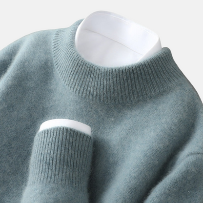 Mistrève | Pull Homme en Cachemire à Col Montant – Élégance Discrète et Chaleur Intemporelle