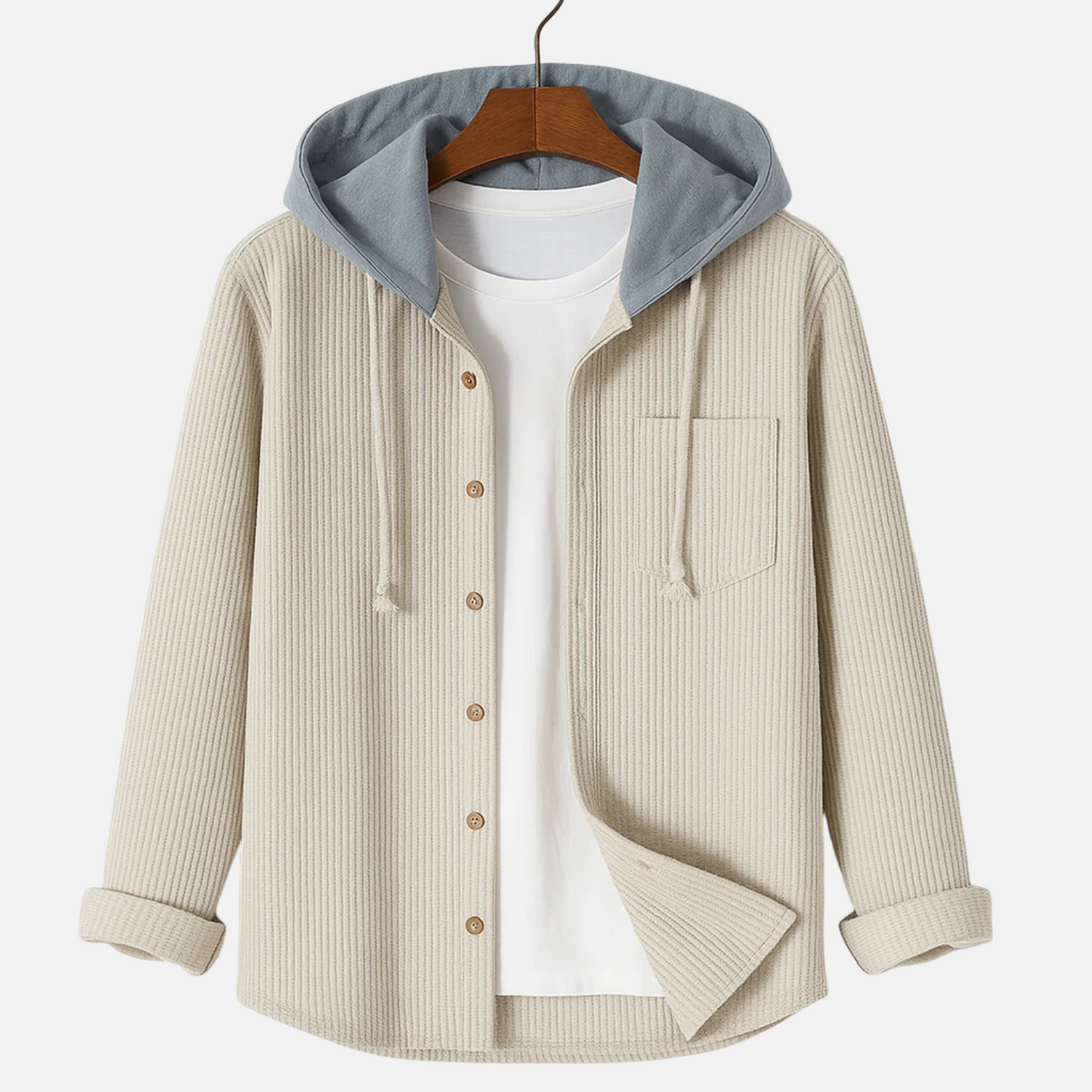 Mistrève | Hoodie Homme en Velours Côtelé – Élégance Intemporelle & Confort Durable