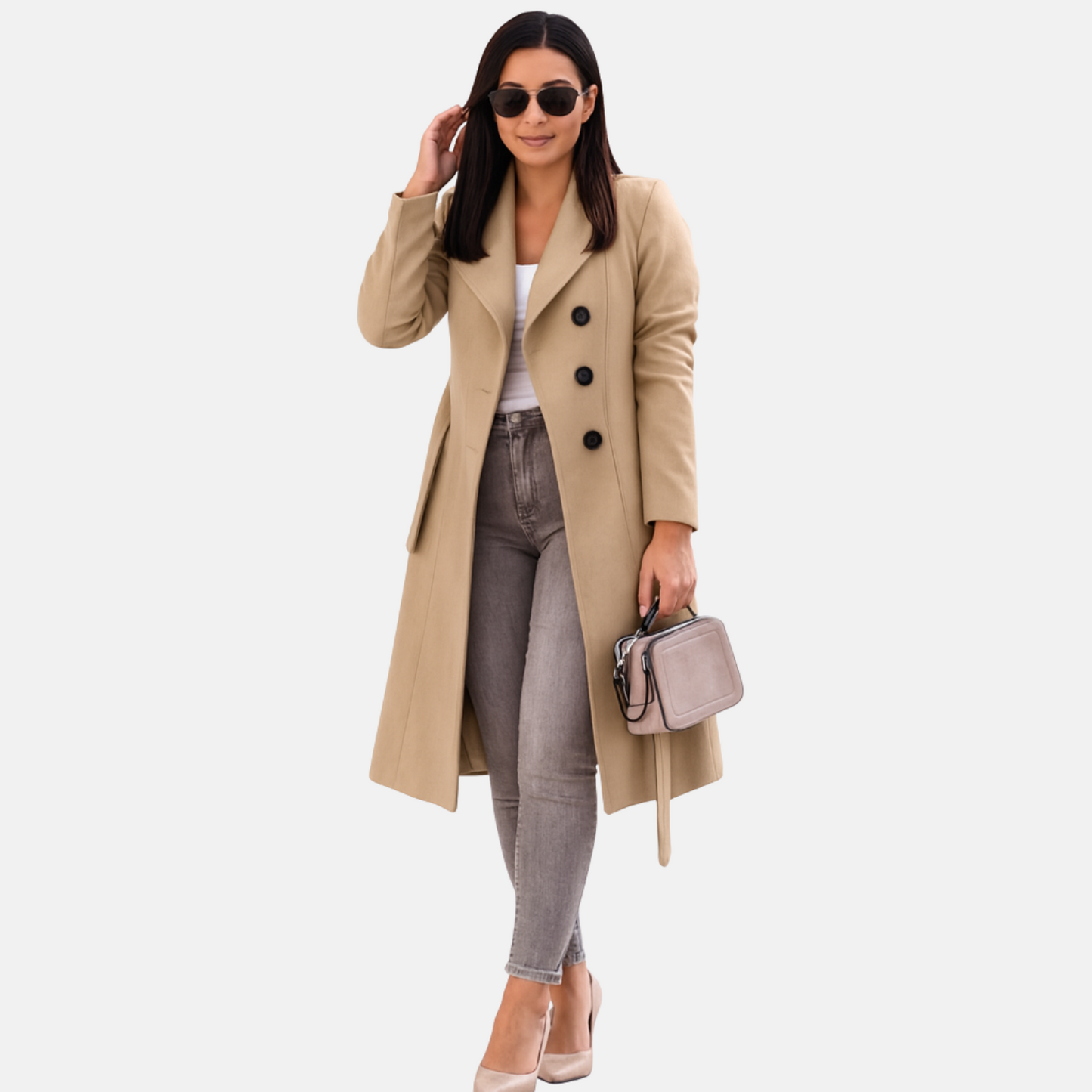 Mistrève | Trench Coat Femme Double-Boutonnage Classique – Élégance Intemporelle pour l’Automne/Hiver