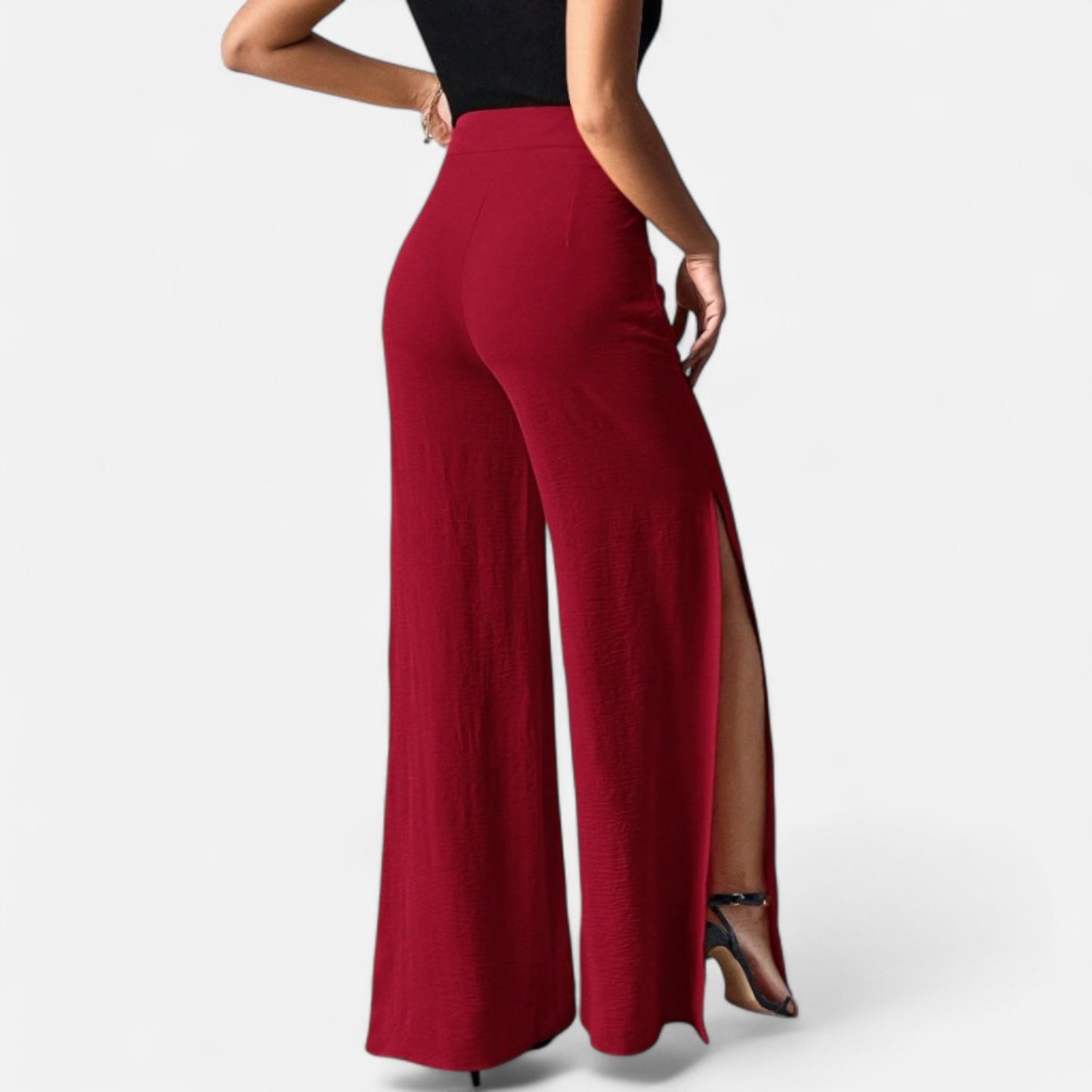 Mistrève | Golden Split Side Pants – Modern Elegance for the Active Woman