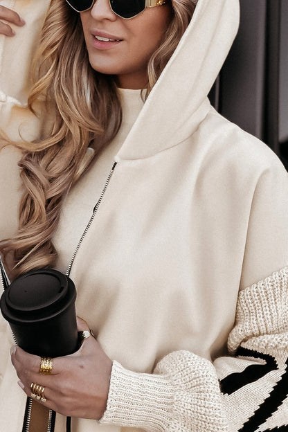 Amélie™ | Manteau Femme avec Manches Tricotées