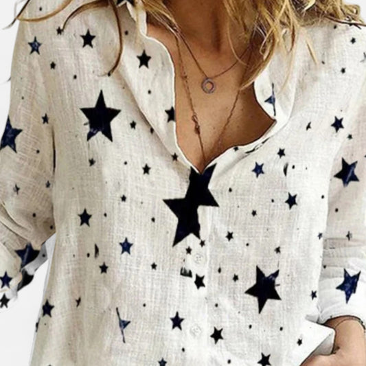 Mistrève | Blouse Femme en Coton/Lin – Élégance Intemporelle, Finesse Naturelle