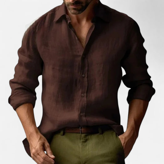 Mistrève | Chemise Homme Unie Respirante – Sobriété Élégante et Confort Estival
