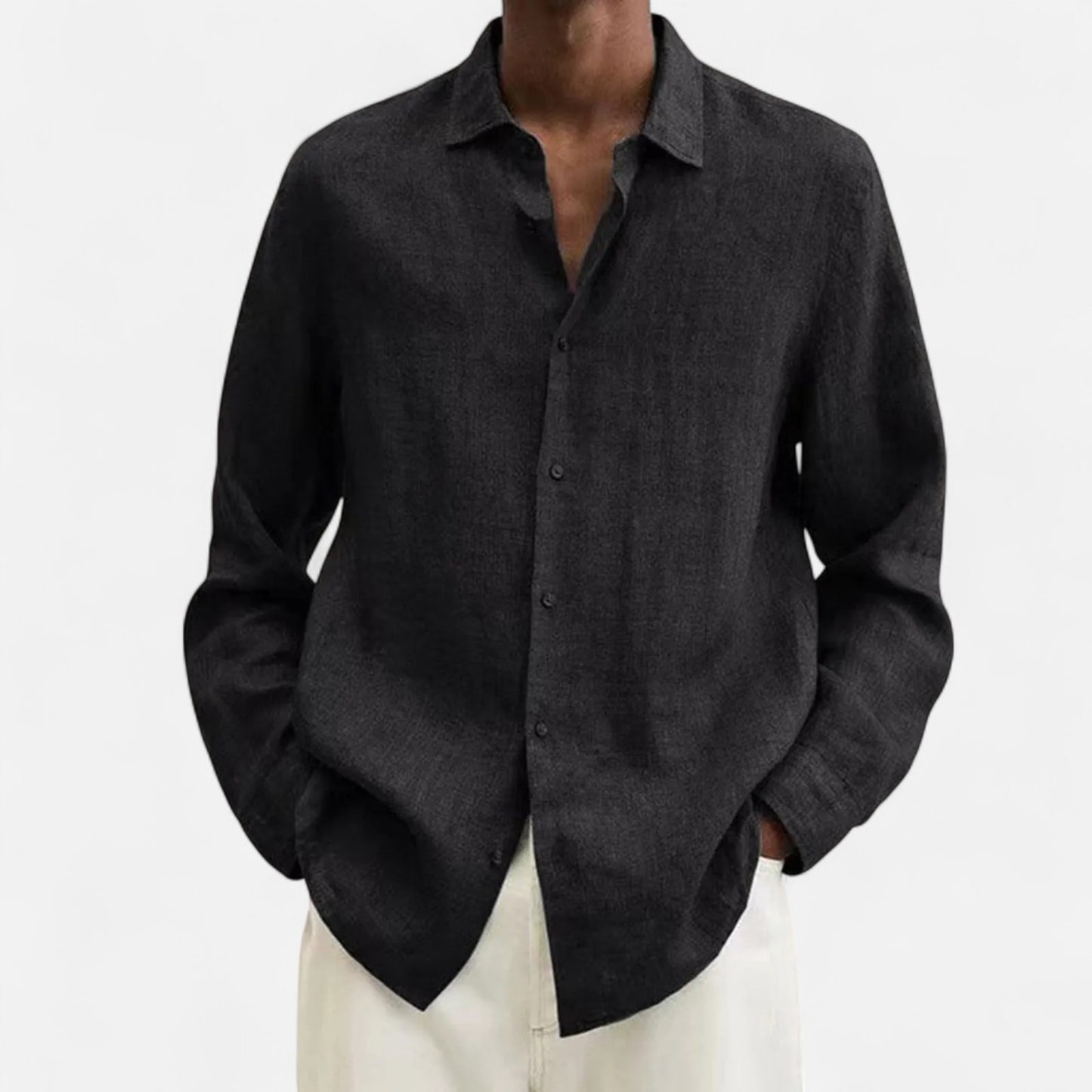 Mistrève | Chemise Décontractée en Lin pour Homme – Élégance Naturelle, Confort Estival