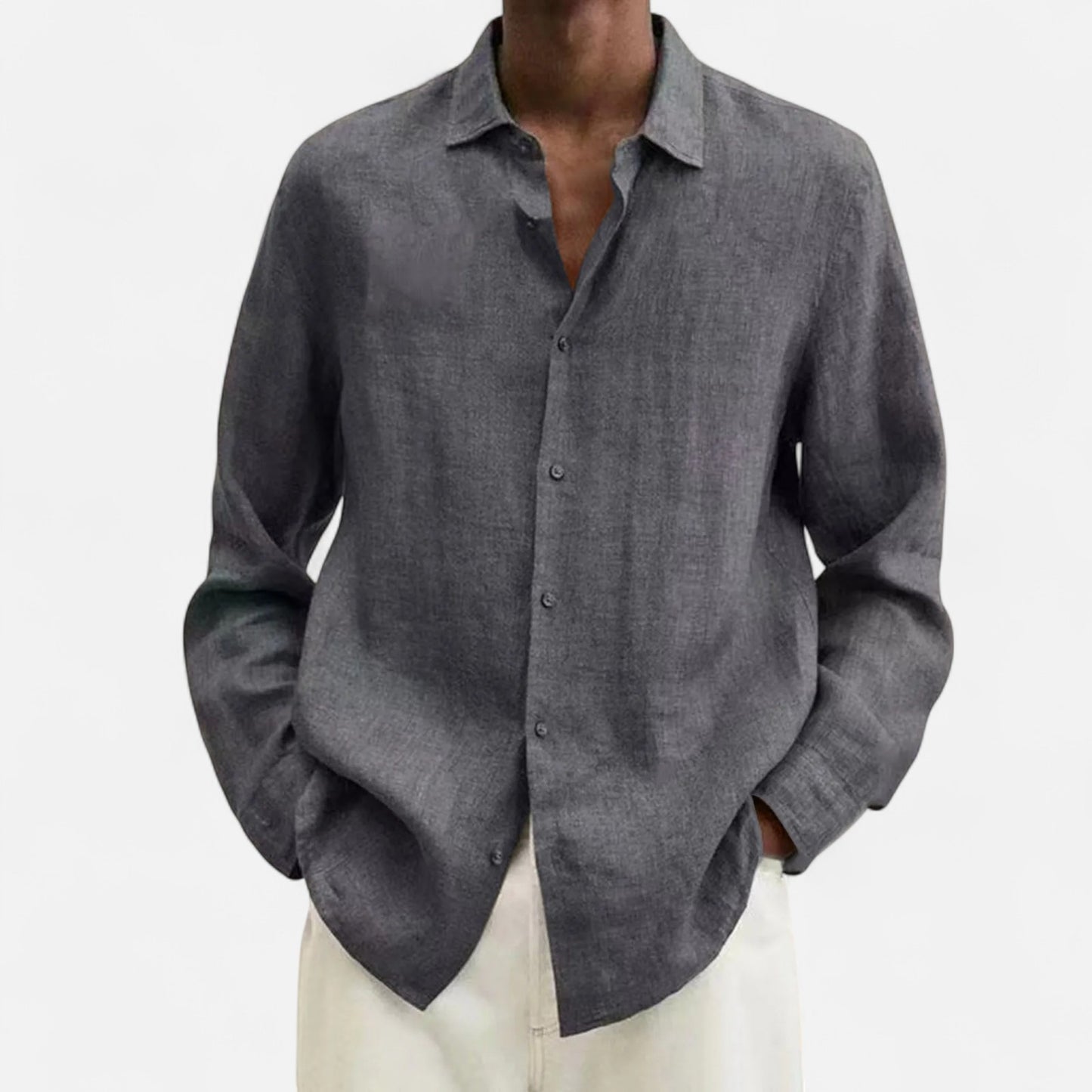 Mistrève | Chemise Décontractée en Lin pour Homme – Élégance Naturelle, Confort Estival