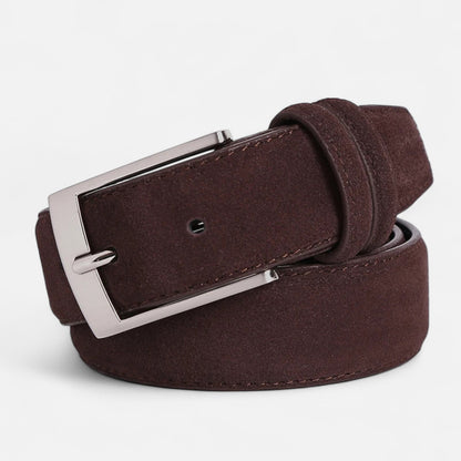 Mistrève | Ceinture Homme en Cuir Véritable et Sangle Oxford – Sobriété Masculine et Finition Durable