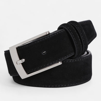 Mistrève | Ceinture Homme en Cuir Véritable et Sangle Oxford – Sobriété Masculine et Finition Durable