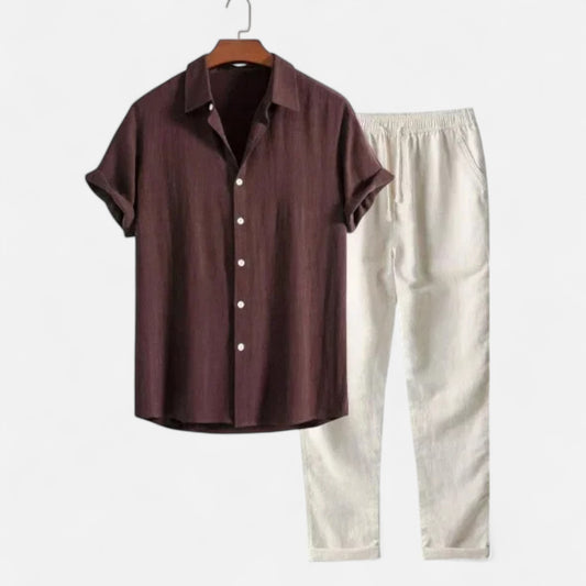 Mistrève | Ensemble Estival Style Riviera pour Homme – Élégance Décontractée, Charme Méditerranéen