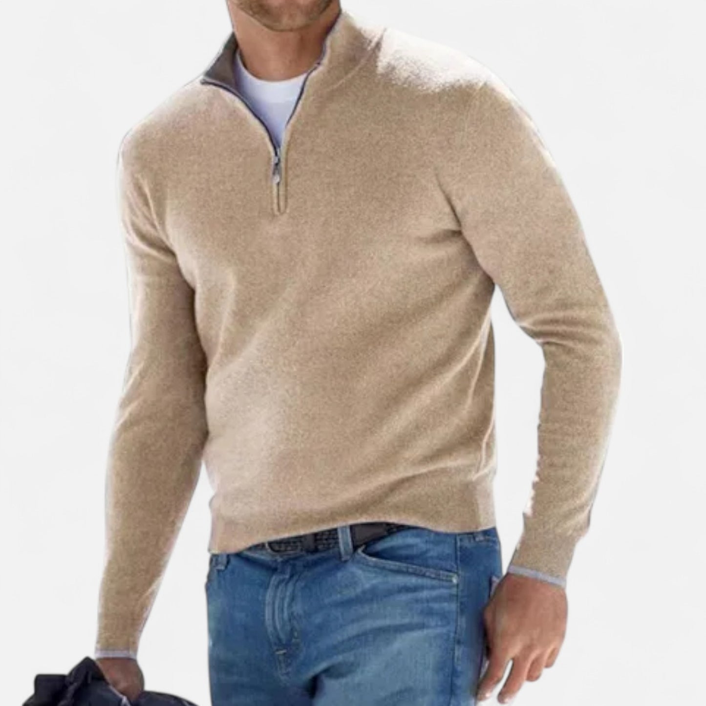 Mistrève | Pull Cachemire Manches Longues Homme – Luxe Naturel et Élégance Intemporelle