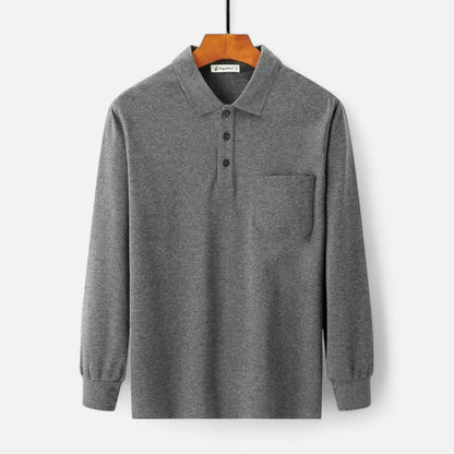 Mistrève | Chemise Épaissie Manches Longues Coton – Élégance Thermique pour Homme Mature