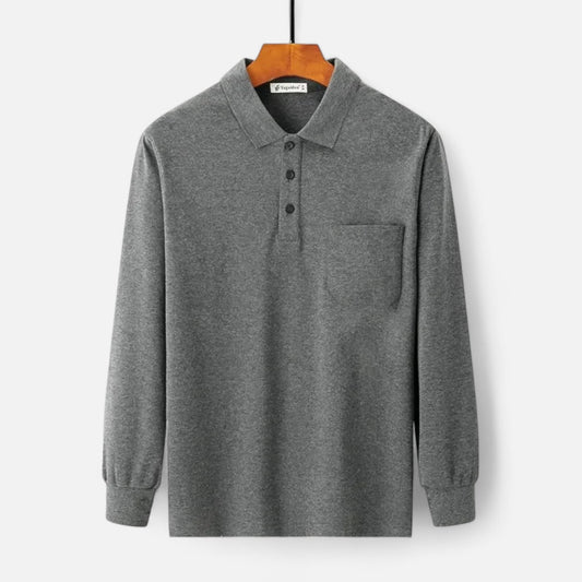 Mistrève | Chemise Épaissie Manches Longues Coton – Élégance Thermique pour Homme Mature