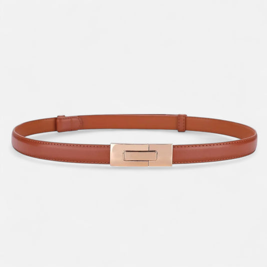 Mistrève | Ceinture Fine Femme en Cuir Souple de Vachette – Élégance Discrète et Souplesse Naturelle