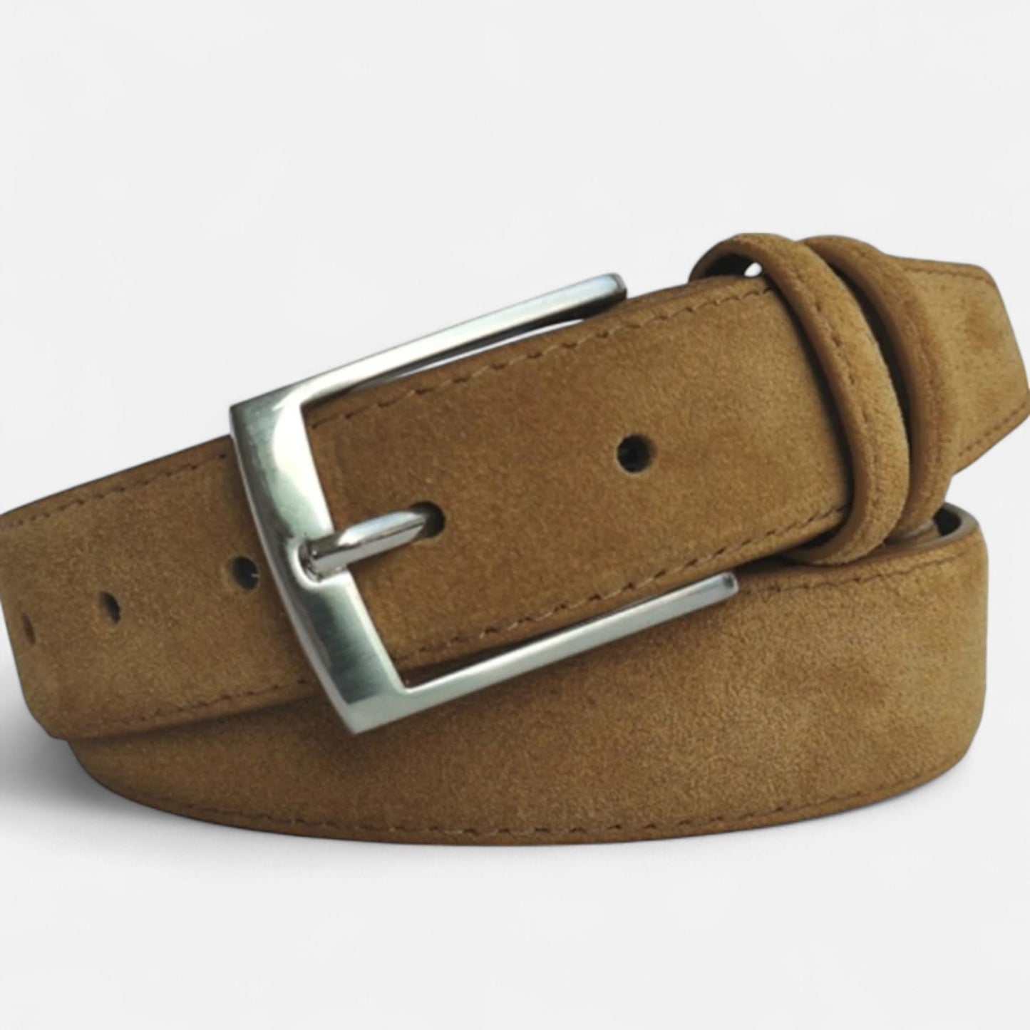 Mistrève | Ceinture Homme en Cuir Véritable et Sangle Oxford – Sobriété Masculine et Finition Durable