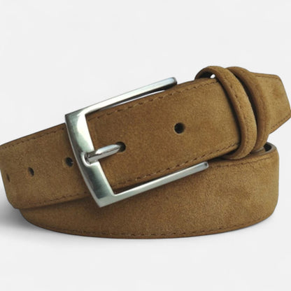 Mistrève | Ceinture Homme en Cuir Véritable et Sangle Oxford – Sobriété Masculine et Finition Durable