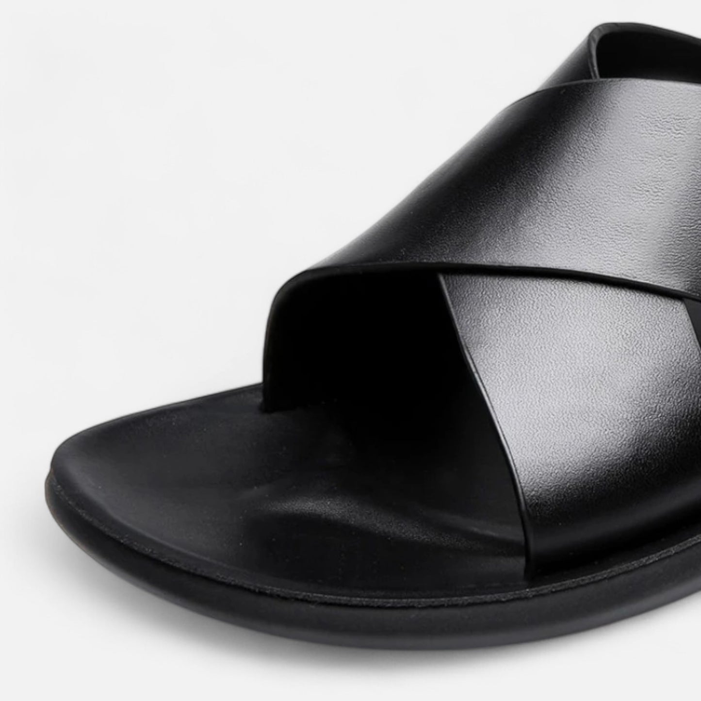 Mistrève | Sandales en Cuir Véritable pour Homme – Élégance Intérieure, Confort Silencieux