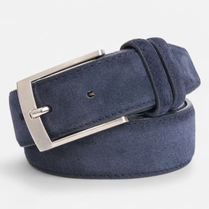 Mistrève | Ceinture Homme en Cuir Véritable et Sangle Oxford – Sobriété Masculine et Finition Durable